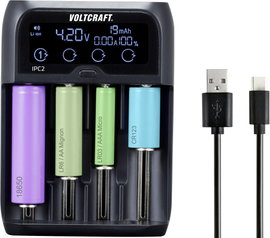 Hengeres akkutöltő NiMH NiCd Li-Ion LiFePO Voltcraft IPC-2