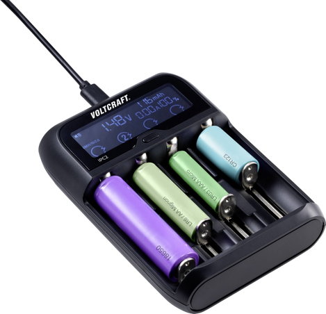 Hengeres akkutöltő NiMH NiCd Li-Ion LiFePO Voltcraft IPC-2 6. kép