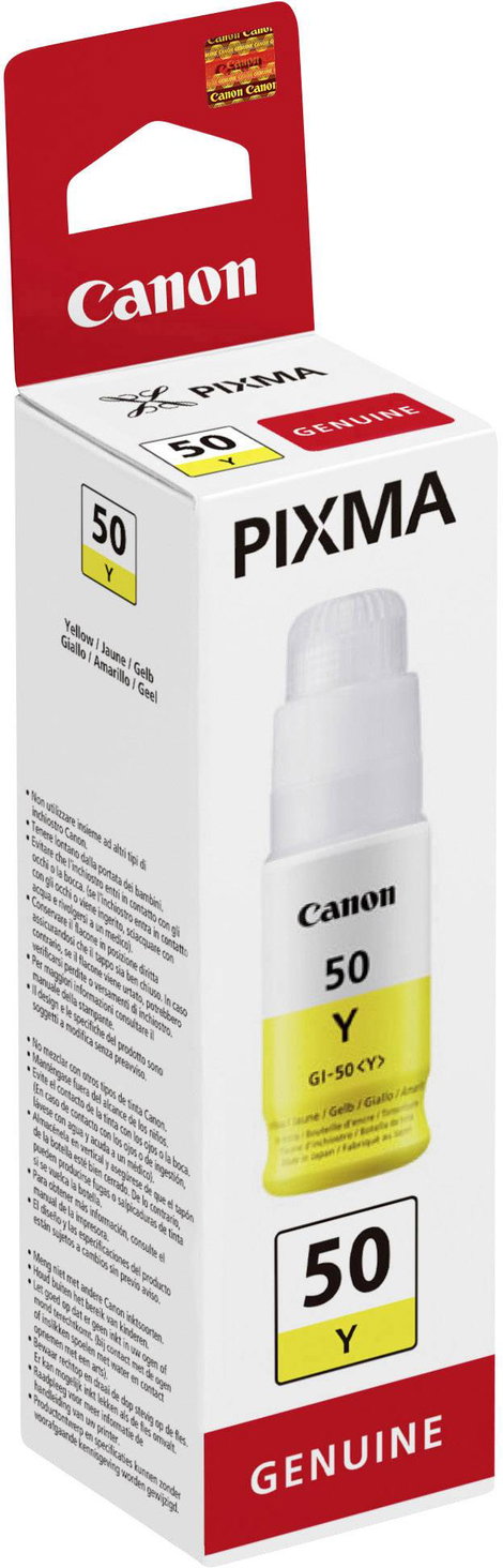 Canon 3405C001 GI-50 Y Utántöltő tinta Alkalmas a gyártó készülékeihez: Canon Sárga Festékmennyiség  2. kép