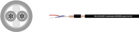 Helukabel 400021 Audio vezeték 2 x 0.22 mm² Fekete méteráru