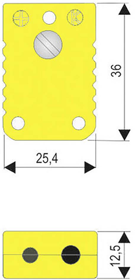B + B Thermo-Technik 0220 0003 Normál hőelem csatlakozóval Sárga Tartalom: 1 db 2. kép