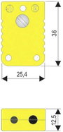 B + B Thermo-Technik 0220 0003 Normál hőelem csatlakozóval Sárga Tartalom: 1 db 2. bélyegkép