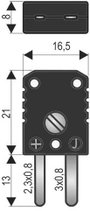 B + B Thermo-Technik 0220 0006 Miniatűr thermoelektromos csatlakozó Fekete Tartalom: 1 db 2. bélyegkép