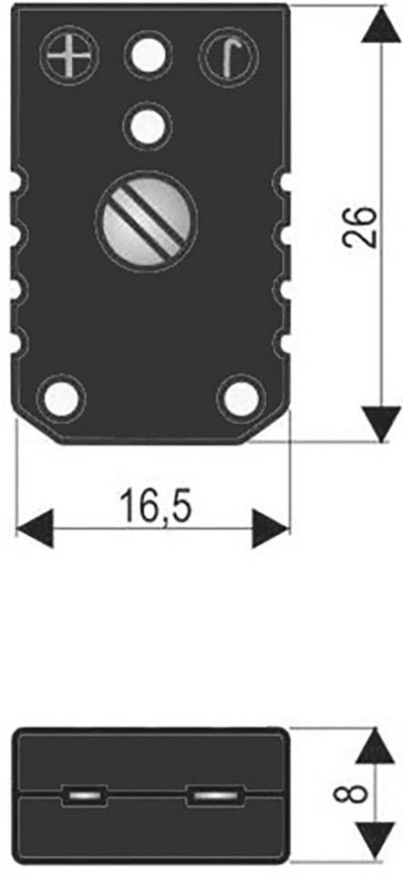 B + B Thermo-Technik 0220 0007 Miniatűr thermoelektromos csatlakozó Fekete Tartalom: 1 db 2. kép