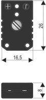 B + B Thermo-Technik 0220 0007 Miniatűr thermoelektromos csatlakozó Fekete Tartalom: 1 db 2. bélyegkép