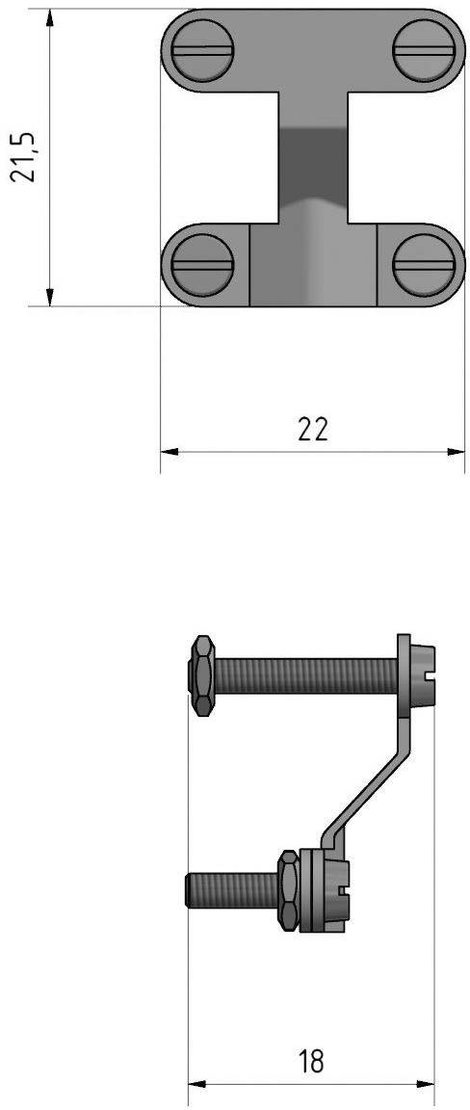 B + B Thermo-Technik 0241 0001 Húzásmentesítő szabványos csatlakozókhoz Fémes Tartalom: 1 db 6. kép
