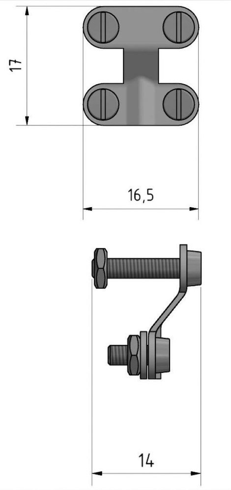 B + B Thermo-Technik 0241 0004 Húzásmentesítő miniatűr csatlakozókhoz Fémes Tartalom: 1 db 5. kép