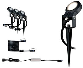 LED-es kerti fényszóró kezdőkészlet 3x 6 W, 3 részes, Paulmann Sting 93696