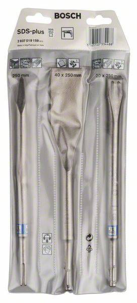Bosch Accessories 2607019159 Véső készlet 3 részes SDS-Plus 1 készlet 2. kép