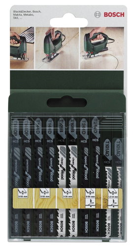 Bosch Accessories 2609256744 10 részes. Szúrófűrészlap készlet T-szár T 144 D (2x), T 244 D (2x), T 