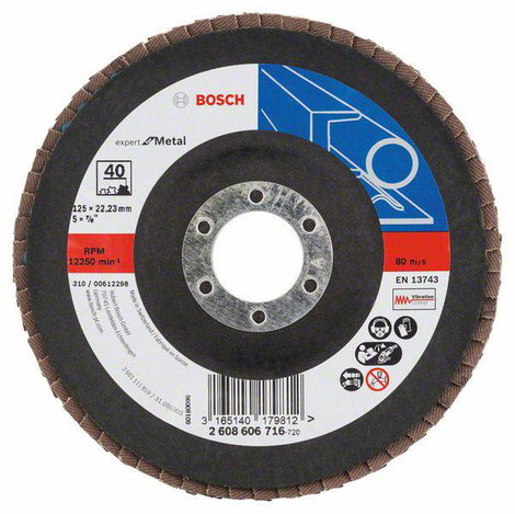 Bosch Accessories 2608606716 Bosch Power Tools Felületcsiszoló korong Ø 125 mm 1 db