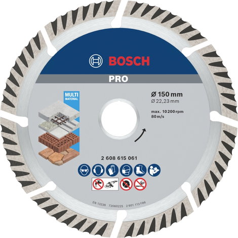 Bosch Accessories 2608615061 Standard for Universal Speed Gyémánt bevonatú vágótárcsa Ø 150 mm Furat