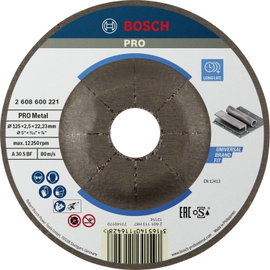 Bosch Accessories A30 S BF 2608600221 Vágótárcsa, hajlított 125 mm 1 db Fém
