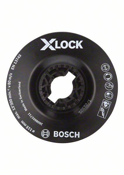 X-LOCK hátlap, puha, 115 mm Bosch Accessories 2608601711