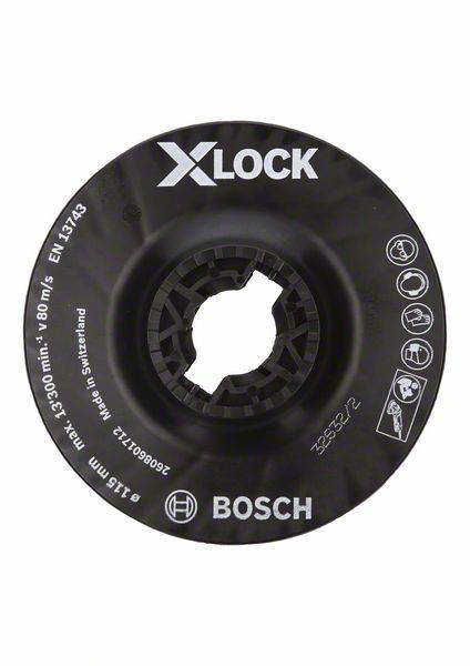 X-LOCK hátlap, közepesen kemény, 115 mm Bosch Accessories 2608601712