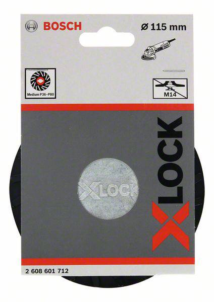 X-LOCK hátlap, közepesen kemény, 115 mm Bosch Accessories 2608601712 5. kép