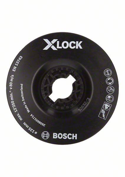 X-LOCK hátlap, puha, 125 mm Bosch Accessories 2608601714