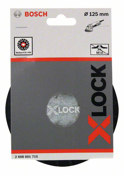X-LOCK hátlap, közepesen kemény, 125 mm Bosch Accessories 2608601715 4. kép