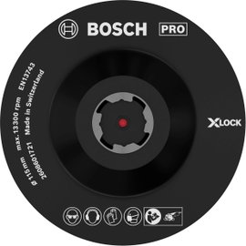 X-LOCK hátlap, horgos és hurkos rögzítővel, 115 mm Bosch Accessories 2608601721
