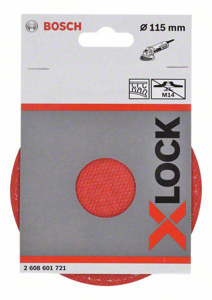 X-LOCK hátlap, horgos és hurkos rögzítővel, 115 mm Bosch Accessories 2608601721 5. kép