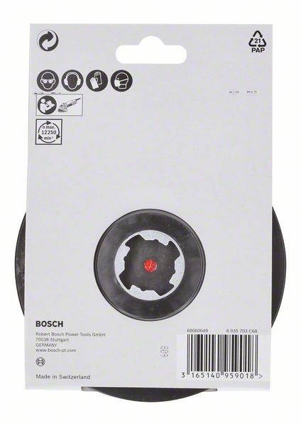 X-LOCK hátlap, tépőzáras rögzítővel, 125 mm Bosch Accessories 2608601722 3. kép