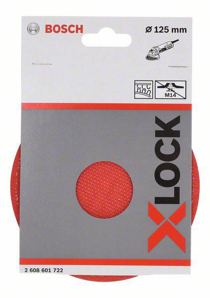 X-LOCK hátlap, tépőzáras rögzítővel, 125 mm Bosch Accessories 2608601722 4. kép