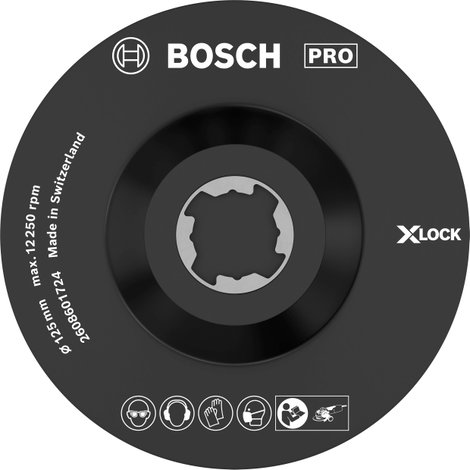 X-LOCK SCM hátlap középső csapszeggel, 125 mm Bosch Accessories 2608601724