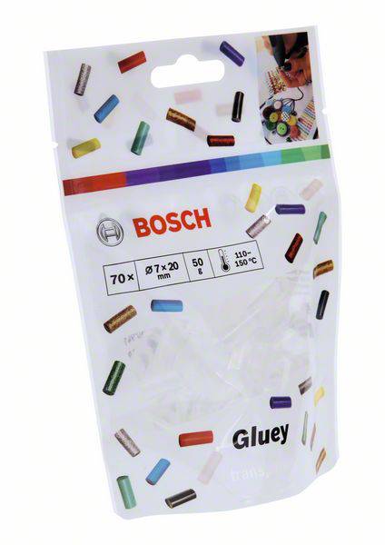 Bosch Accessories Gluey Ragasztópisztoly rúd 7 mm 20 mm Átlátszó 55 g 70 db 2. kép