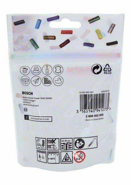 Bosch Accessories Gluey Ragasztópisztoly rúd 7 mm 20 mm Átlátszó 55 g 70 db 3. kép