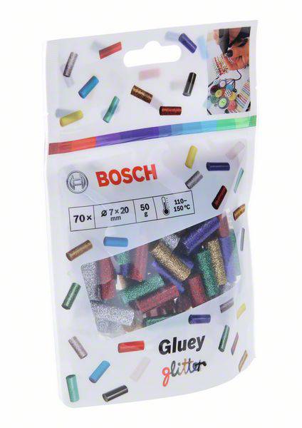 Bosch Accessories Gluey Ragasztópisztoly rúd 7 mm 20 mm Csillámeffekt 58 g 70 db 2. kép