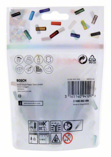 Bosch Accessories Gluey Ragasztópisztoly rúd 7 mm 20 mm Csillámeffekt 58 g 70 db 3. kép