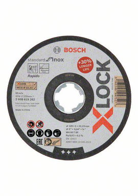 Bosch Accessories Bosch 2608619262 Vágótárcsa, egyenes 125 mm 1 db