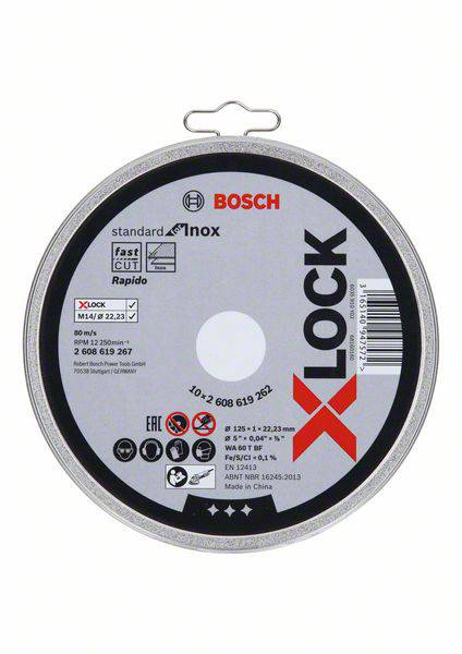 Bosch Accessories Bosch 2608619262 Vágótárcsa, egyenes 125 mm 1 db 4. kép