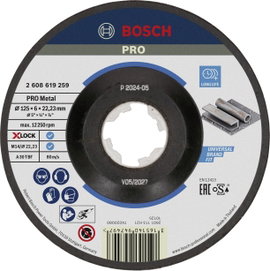 Bosch Accessories 2608619259 X-LOCK Schruppscheibe 125x6mm Expert for Metal gekröpft VE10 Nagyolótár