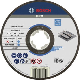 Bosch Accessories Bosch Power Tools 2608619254 Vágótárcsa, egyenes 125 mm 1 db