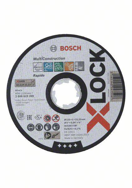 Bosch Accessories Bosch Power Tools 2608619269 Vágótárcsa, egyenes 125 mm 1 db