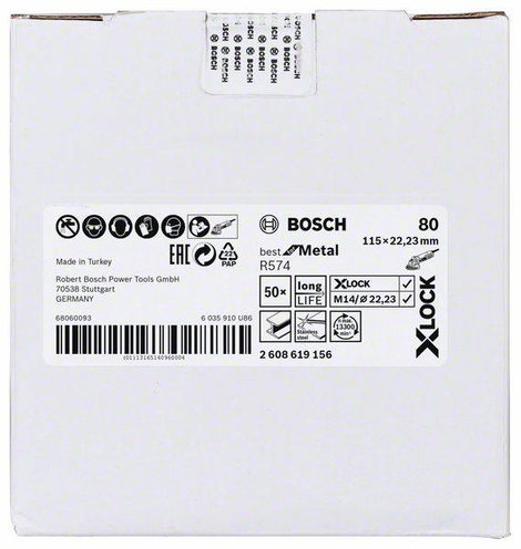 Bosch Accessories 2608619156 Bosch Power Tools Ø 115 mm Furat átmérő 22.23 mm 1 db 2. kép