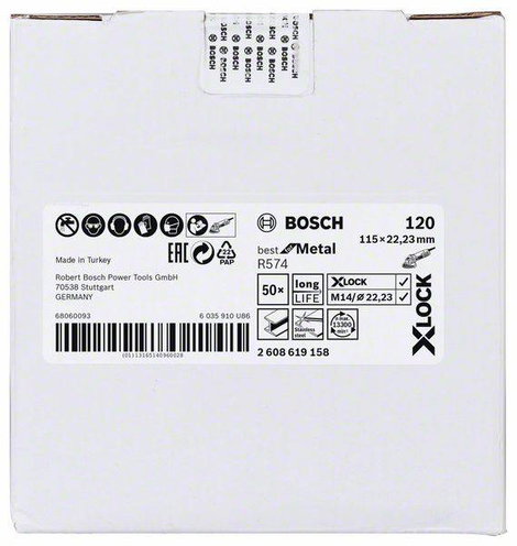 Bosch Accessories 2608619158 Bosch Power Tools Ø 115 mm Furat átmérő 22.23 mm 1 db 2. kép
