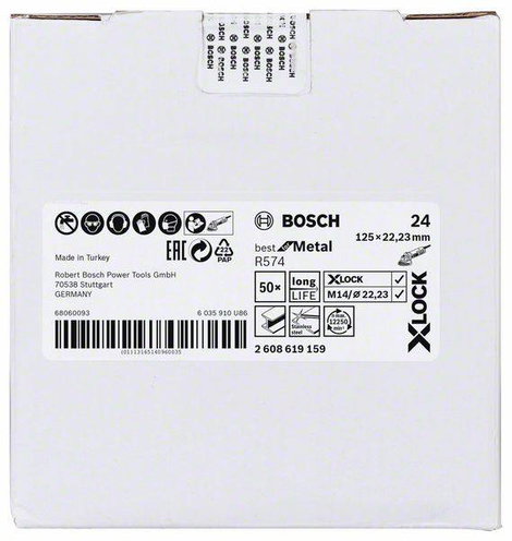 Bosch Accessories 2608619159 Bosch Power Tools Ø 125 mm Furat átmérő 22.23 mm 1 db 2. kép