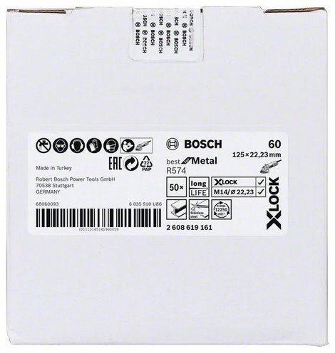 Bosch Accessories 2608619161 Bosch Power Tools Ø 125 mm Furat átmérő 22.23 mm 1 db 2. kép