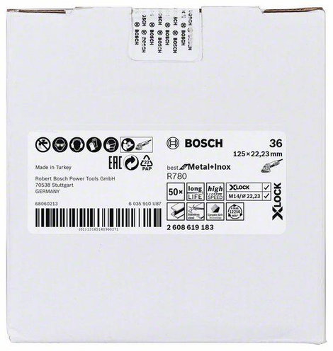 Bosch Accessories 2608619183 Bosch Power Tools Ø 125 mm Furat átmérő 22.23 mm 1 db 2. kép