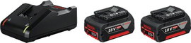 Bosch Professional 2x GBA 18V 4.0AH + GAL 18V-40 Professional 1600A019S0 Szerszámakku és töltő 18 V 