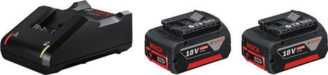 Bosch Professional 2x GBA 18V 4.0AH + GAL 18V-40 Professional 1600A019S0 Szerszámakku és töltő 18 V