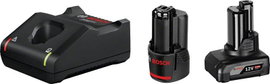 Bosch Professional GAL 12V-40 + 1x GBA 12V 2.0Ah + 1x GBA 12V 4.0Ah 1600A01NC9 Szerszámakku és töltő