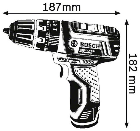 Bosch Professional GSB 12V-15 2 sebességfokozat-Akkus ütvefúró-csavarozó 2. akkuval 3. kép