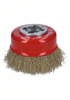 Bosch Accessories Csésze kefe X-LOCK Clean for Metal, 75 mm, 0,3 mm, hullámosított sárgaréz kefe 260