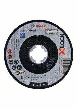 Bosch Accessories Bosch Power Tools 2608619253 Vágótárcsa, egyenes 115 mm 1 db Fém