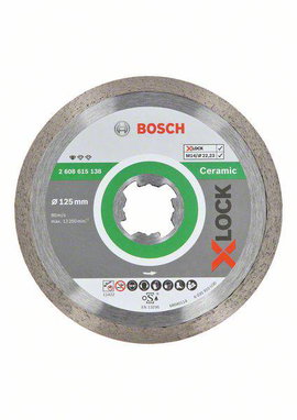 Bosch Accessories 2608615138 X-LOCK Diamanttrennscheibe Sta 125x22,23x1,6x7mm Ceramic Gyémánt bevona