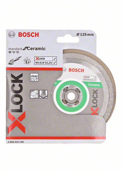 Bosch Accessories 2608615138 X-LOCK Diamanttrennscheibe Sta 125x22,23x1,6x7mm Ceramic Gyémánt bevona 4. kép