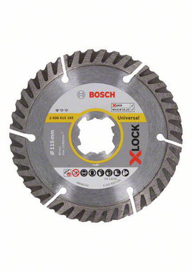 Bosch Accessories 2608615165 X-LOCK Diamanttrennscheibe Sta 115x22,23x1,6x10mm Universal Gyémánt bev